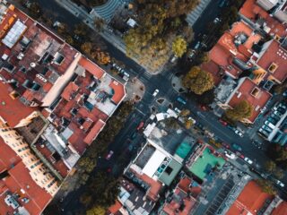 Aerial photo of Mexico city by Andrea Leopardi