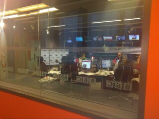 A view of the BBC Radio 4 studio, taken by Mike during his visit on 27 December 2018